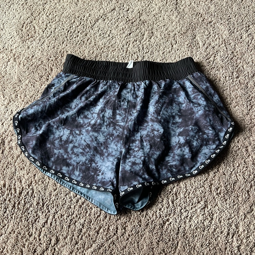 Zyia Black Crumple Sprinter Shorts